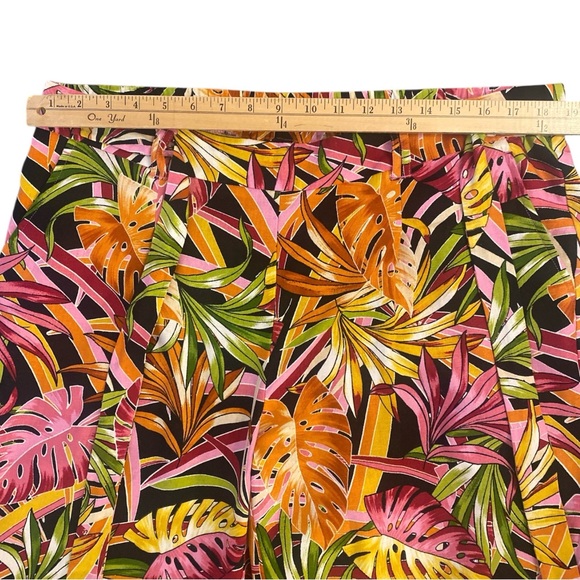 Ashley Stewart Pants Women’s 18 Vibrant Tropical Linen Blend Light Flowy Comfort - Picture 7 of 10